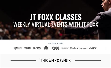 JT Foxx Live: Join JT Foxx Virtually Every Week for FREE.